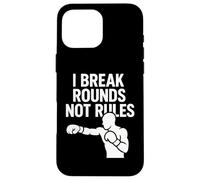 Carcasa para iPhone 16 Pro MAX I Break Rounds Not Rules Boxing Mindset Cita