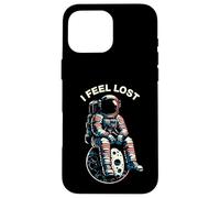 Carcasa para iPhone 16 Pro MAX I Feel Lost Astronauta Sentado en la Luna Retro Espacial