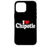 Carcasa para iPhone 16 Pro MAX I Love Heart Chipotle Humo Pimienta JAPALAPENO Chili