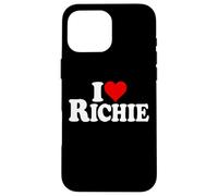 Carcasa para iPhone 16 Pro MAX I Love Heart Richie Richard Rich Nombre EN UNA tee