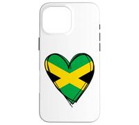Carcasa para iPhone 16 Pro MAX I Love Jamaica Flag Heart se enorgullece de ser Papa Mama Boy jamaiquino
