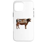 Carcasa para iPhone 16 Pro MAX I Love Morning Cow Poop Smell Funny Farmer Rancher Cow Lover