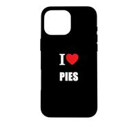 Carcasa para iPhone 16 Pro MAX I Love Pies Carne Patata Manzana Pizza Baker Chef Cocinero