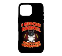 Carcasa para iPhone 16 Pro MAX I Rescue Ragdoll Cat What's Your Superpower Funny Cats Lover