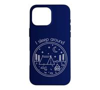 Carcasa para iPhone 16 Pro MAX I Sleep Around Funny Minimalistic Art Camping & Hiking