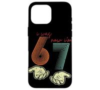 Carcasa para iPhone 16 Pro MAX I Was 6 Now I'm 7 Funny 7th Birthday Retro Hands Meme Girls