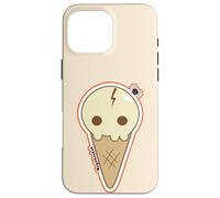 Carcasa para iPhone 16 Pro MAX Ice Cream Skull Spoopy Kawaii Halloween Design, Cute Spooky