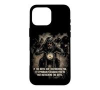 Carcasa para iPhone 16 Pro MAX If The Devil Isn'T Bothering You... Men Christian Motorcycle