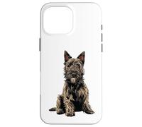 Carcasa para iPhone 16 Pro MAX Ilustración de Perro Gris Berger Picard