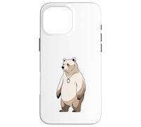 Carcasa para iPhone 16 Pro MAX Ilustración Simbólica de Oso con Herradura