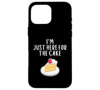 Carcasa para iPhone 16 Pro MAX I'm Just Here For The Cake Funny Wedding Party Costume Cakes