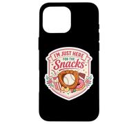 Carcasa para iPhone 16 Pro MAX I'm Just Here For The Snacks Baseball Match Day Fan Mujer
