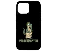 Carcasa para iPhone 16 Pro MAX Impresión humorística de Philosoraptor Logic Thinker Dinosaur Meme