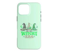 Carcasa para iPhone 16 Pro MAX in My Witchy Era Lucky Green Witch Hat Halloween Diseño