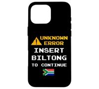 Carcasa para iPhone 16 Pro MAX Insert Biltong Retro Funny Error South Africa Braai Dad Joke