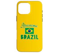 Carcasa para iPhone 16 Pro MAX Ipanema Beach Rio con Bandera de Brasil