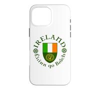 Carcasa para iPhone 16 Pro MAX Irlanda Éirinn go Brách (Irlanda para Siempre) Escudo de Arpa Celta