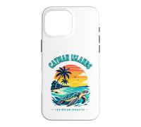 Carcasa para iPhone 16 Pro MAX Islas Caimán Caribbean Paradise Sea Turtle Sunset Camiseta