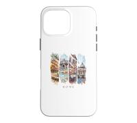 Carcasa para iPhone 16 Pro MAX Italia Coliseo, Fontana de Trevi y Panteón - Vacaciones en Roma