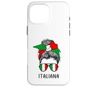 Carcasa para iPhone 16 Pro MAX Italian Italiana Girl Italian Heritage Italy Flag