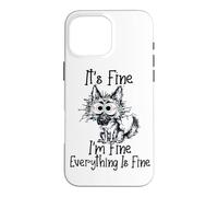 Carcasa para iPhone 16 Pro MAX It's Fine Im Fine Everything Fine Funny German Shepherd Dog0