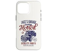 Carcasa para iPhone 16 Pro MAX Jace's Hotrod Garage Coche Clásico Diseño Jace