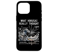 Carcasa para iPhone 16 Pro MAX Japón Gran Ola Física Hokusai Agua Movimiento Matemáticas Ciencia
