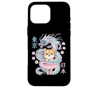 Carcasa para iPhone 16 Pro MAX Japonés Dragon Kawaii Ballet Ballerina Lindo Anime Amante