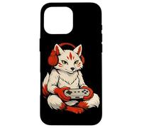 Carcasa para iPhone 16 Pro MAX Japonés Kitsune Gamer Anime Retro Videojuegos Ukiyo-e