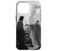 Carcasa para iPhone 16 Pro MAX Jesucristo Arrestado Poncio Pilato Pintura Bíblica Negro
