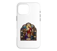 Carcasa para iPhone 16 Pro MAX Jesús Bienaventuranzas Sermón Mosaico Gótico Arte Cristiano Icono