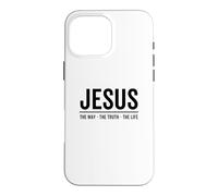Carcasa para iPhone 16 Pro MAX Jesús El Camino La Verdad La Vida Fe Versículo Bíblico Cristiano