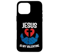 Carcasa para iPhone 16 Pro MAX Jesus is My Valentine Funny Valentines Loves Christ Love Day