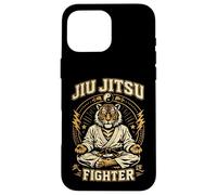Carcasa para iPhone 16 Pro MAX Jiu Jitsu Fighter Tiger Artes Marciales Brasileñas BJJ