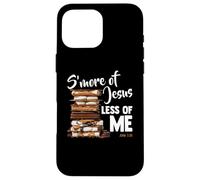 Carcasa para iPhone 16 Pro MAX Juan 3:30 S'More Jesus Less of Me Christian Camping Camper