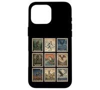 Carcasa para iPhone 16 Pro MAX Juego de Sellos Cryptid Bigfoot Yeti Mothman Legendary Creatures