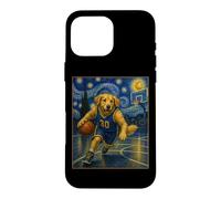Carcasa para iPhone 16 Pro MAX Jugador de Baloncesto Golden Retriever Dog Art