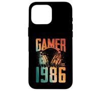 Carcasa para iPhone 16 Pro MAX Jugador Estimado 1986 40 Cumpleaños Video Gaming Hombre Mujer