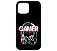 Carcasa para iPhone 16 Pro MAX Jugador Estimado 1986 40 Cumpleaños Video Gaming Hombre Mujer