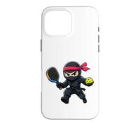 Carcasa para iPhone 16 Pro MAX Jugador Ninja Pickleball con Diadema Competencia seria