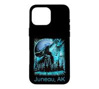 Carcasa para iPhone 16 Pro MAX Juneau Alaska Howling Wolf Moon Forest Nature Lover