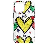 Carcasa para iPhone 16 Pro MAX Juneteenth Graphic For Black Women Red Yellow Green Heart