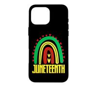 Carcasa para iPhone 16 Pro MAX Juneteenth Rainbow Black Women Melanin Mamá Papá Niño Niña Diversión
