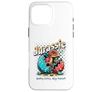Carcasa para iPhone 16 Pro MAX Jurassic Joy Baby Dinosaur Big Heart Cute Dino Art