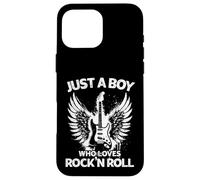 Carcasa para iPhone 16 Pro MAX Just A Boy Who Loves Rock and Roll Rock Band Concierto de Guitarra
