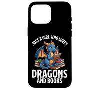 Carcasa para iPhone 16 Pro MAX Just A Girl Who Loves Dragons and Books Lector De Fantasía