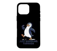 Carcasa para iPhone 16 Pro MAX Just Waddling Through Cute Penguin Cartoon