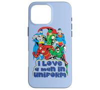 Carcasa para iPhone 16 Pro MAX Justice League I Love a Man in Uniform