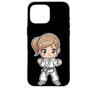Carcasa para iPhone 16 Pro MAX Karate Girl Comic Style Karateka Sports