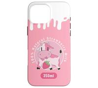 Carcasa para iPhone 16 Pro MAX Kawaii Cute Pink Cow, Strawberry Milk Girl